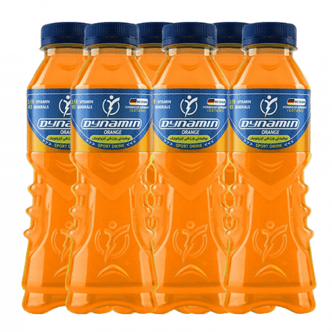نوشیدنی ویتامینه ورزشی ایزوتونیک داینامین با طمع پرتقال پک 12 عددی