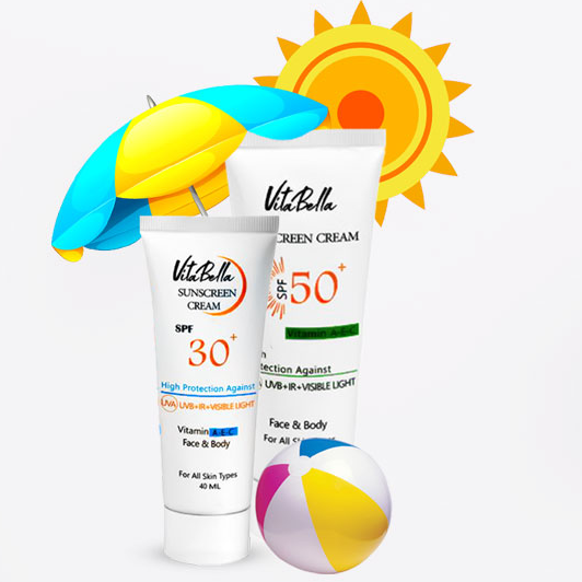 کرم ضد آفتاب ویتابلا spf 30 بی رنگ | Vitabella